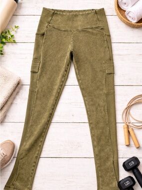 Aerie Offline OG Leggings Green High Rise Size L